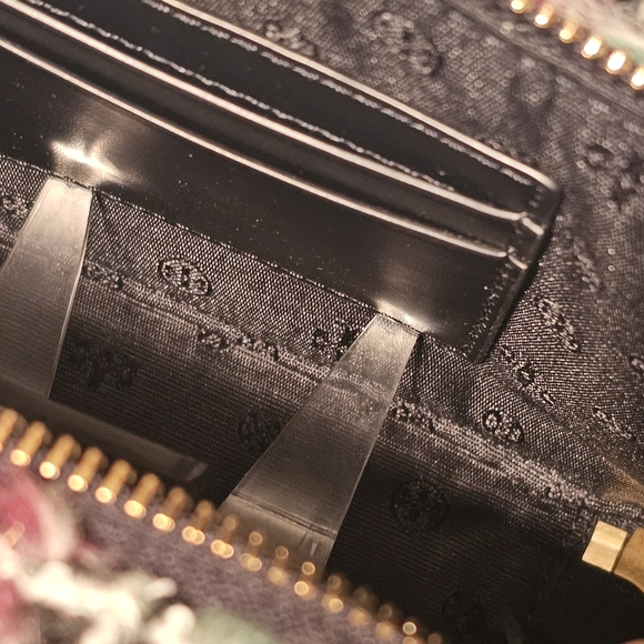 Tory Burch  Britten Tweed MultiColor Mini Top Handle Bag with Chain Strap Nwot - Picture 5 of 16